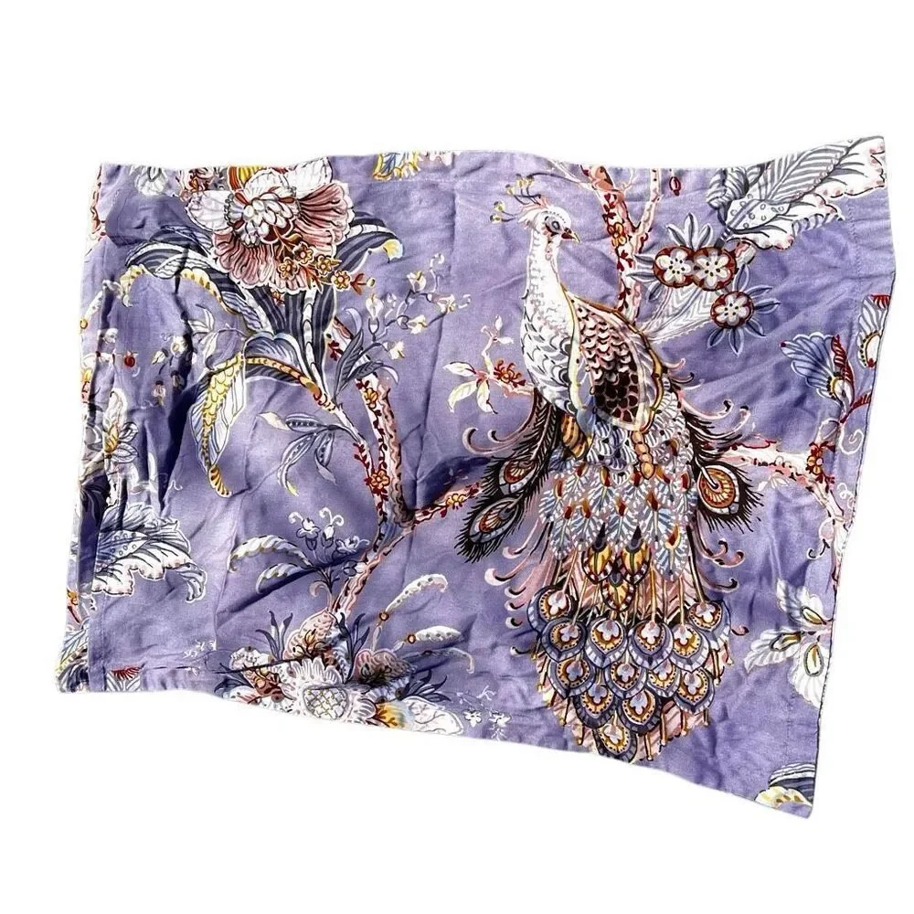 Tahari Home Luxury King 3 Piece Duvet Cover Set Peacock Jacobean Birds King Size